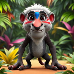 A 3D character design of Rafiki from The Lion King