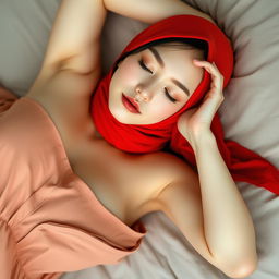 A captivating, stunning 23-year-old Japanese woman with an oval face that gives her a youthful appearance, resembling a 15-year-old