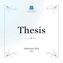 A professionally designed thesis cover page featuring an elegant and clean layout