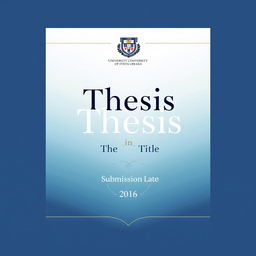 A professionally designed thesis cover page featuring an elegant and clean layout