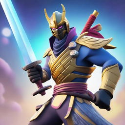 A top-quality digital art image showcasing a Samurai character from the universe of Fortnite