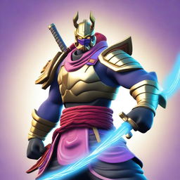 A top-quality digital art image showcasing a Samurai character from the universe of Fortnite