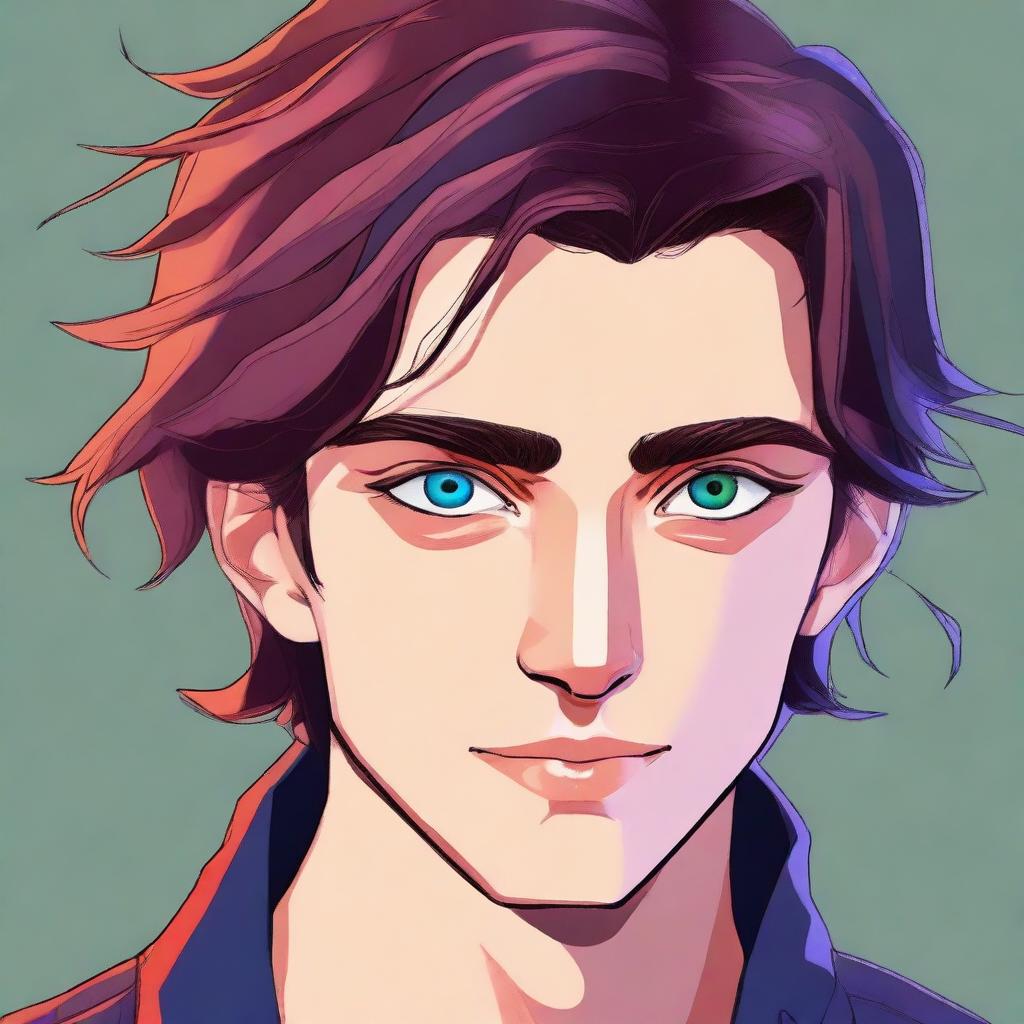 A high-quality digital art image of Jack Kline, a character known for his youthful appearance and expressive eyes