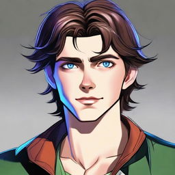 A high-quality digital art image of Jack Kline, a character known for his youthful appearance and expressive eyes