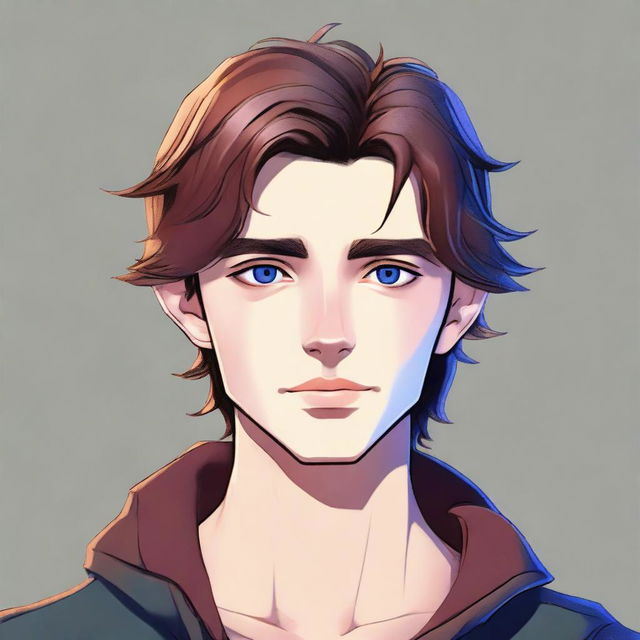 A high-quality digital art image of Jack Kline, a character known for his youthful appearance and expressive eyes