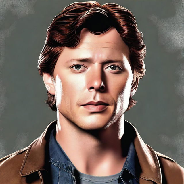 A high-quality digital art image portraying Jack Kline from Supernatural in a realistic style