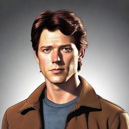 A high-quality digital art image portraying Jack Kline from Supernatural in a realistic style