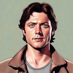 A high-quality digital art image portraying Jack Kline from Supernatural in a realistic style