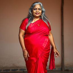 A mature Bengali woman, 45 years old, showcasing an attractive SSBBW figure