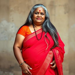 A mature Bengali woman, 45 years old, exemplifying an alluring SSBBW figure