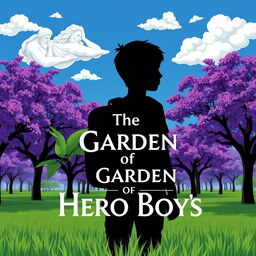 A book cover design featuring the title 'The Garden of Hero Boys'