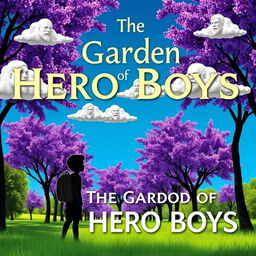 A book cover design featuring the title 'The Garden of Hero Boys'