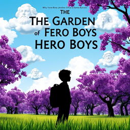 A professional book cover design for 'The Garden of Hero Boys' by Dante Bulnes