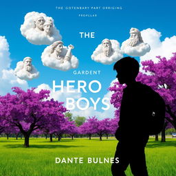 A professional book cover design for 'The Garden of Hero Boys' by Dante Bulnes