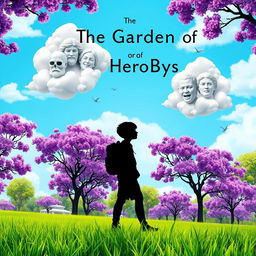 A professional book cover design for 'The Garden of Hero Boys' by Dante Bulnes