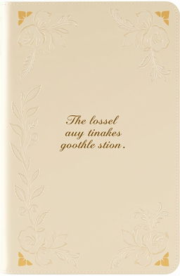 An elegant journal cover featuring a sleek matte finish with embossed floral and geometric patterns
