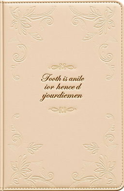 An elegant journal cover featuring a sleek matte finish with embossed floral and geometric patterns