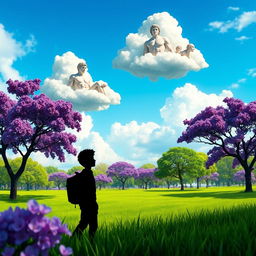 A professional rectangular book cover design for 'The Garden of Hero Boys' by Dante Bulnes