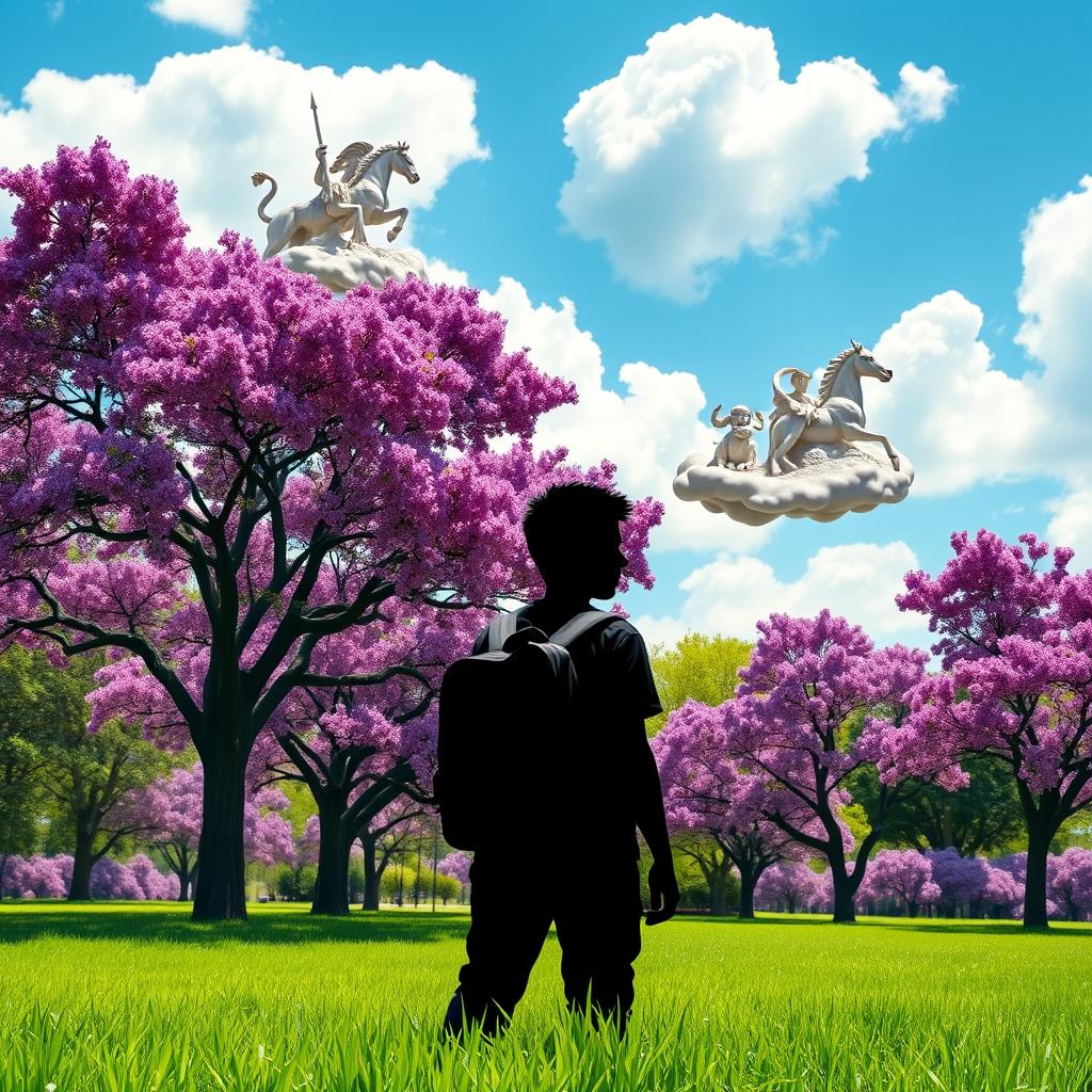 A professional rectangular book cover design for 'The Garden of Hero Boys' by Dante Bulnes