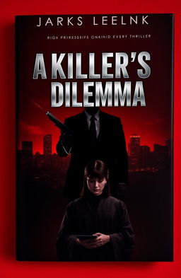 A dark and intense book cover for a thriller titled 'A Killer's Dilemma