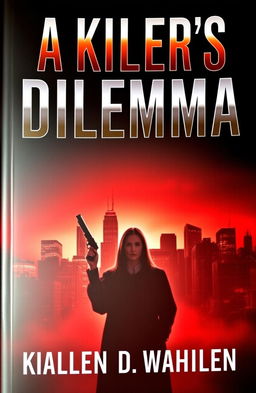 A dark and intense book cover for a thriller titled 'A Killer's Dilemma