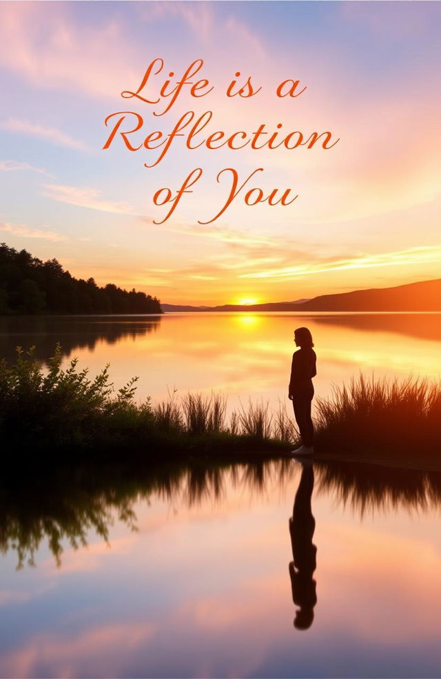 A conceptual book cover for 'Life is a Reflection of You'