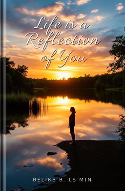 A conceptual book cover for 'Life is a Reflection of You'