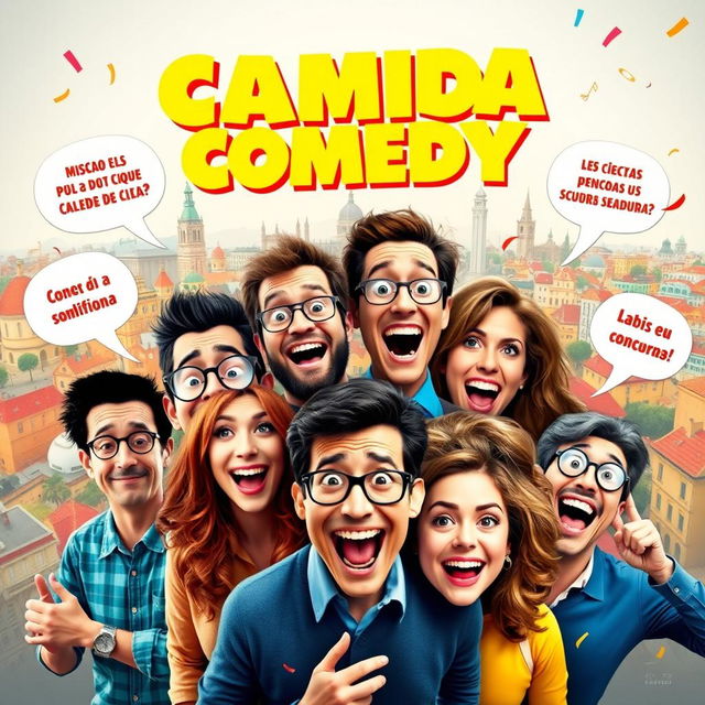 A vibrant movie poster for a Spanish comedy film