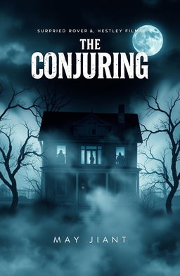 A chilling book cover for a horror novel inspired by 'The Conjuring' film