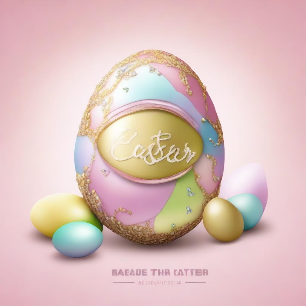 A festive digital art image celebrating Easter with a luxurious twist