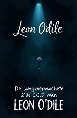 A visually captivating album cover for 'De langverwachte 2de CD van Leon O'dile', featuring a melancholic yet artistic representation of the band Leon O'dile