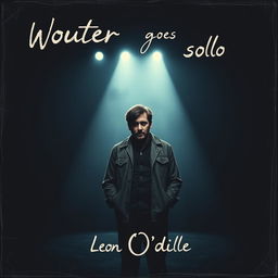 A striking album cover for 'Wouter goes solo', celebrating the release of a new CD from the melancholic band Leon O'dile