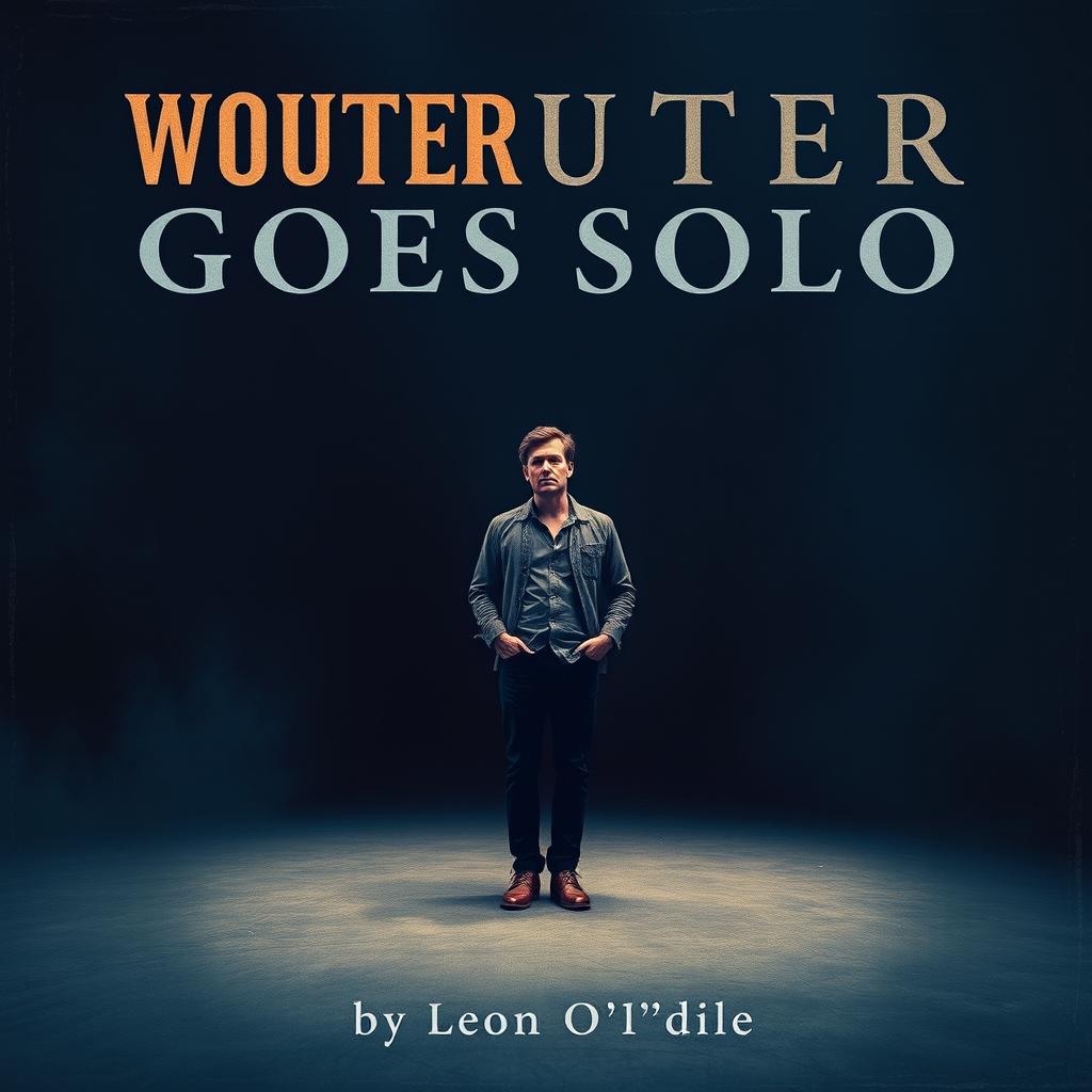 An album cover for 'WOUTER GOES SOLO', showcasing the release of a new CD by the melancholic band Leon O'dile