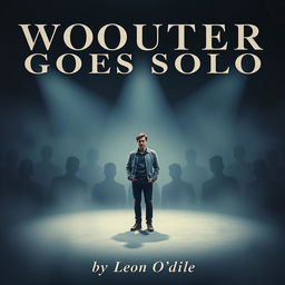 An album cover for 'WOUTER GOES SOLO', showcasing the release of a new CD by the melancholic band Leon O'dile