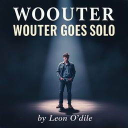 An album cover for 'WOUTER GOES SOLO', showcasing the release of a new CD by the melancholic band Leon O'dile