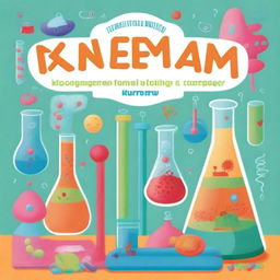 An image that is a vibrant and whimsically illustrated cover of a kindergarten science book