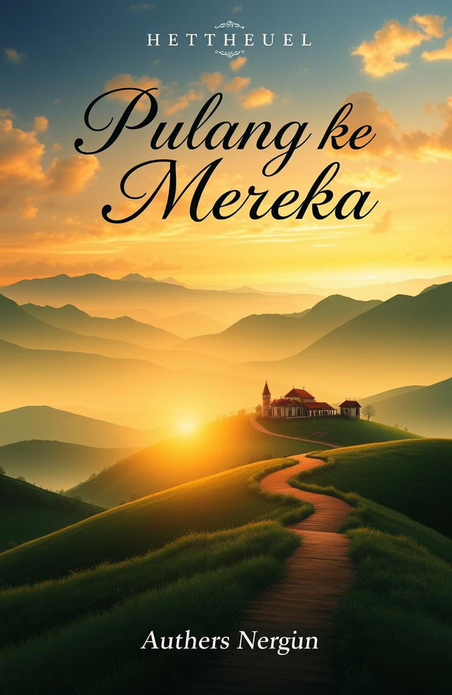 A book cover design for a novel titled 'Pulang ke Mereka'