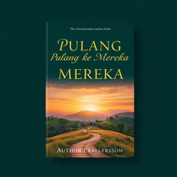 A book cover design for a novel titled 'Pulang ke Mereka'