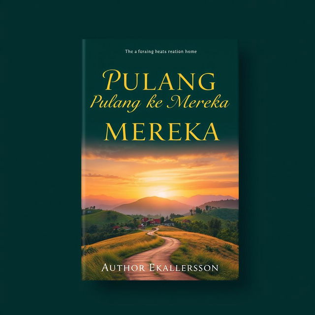 A book cover design for a novel titled 'Pulang ke Mereka'