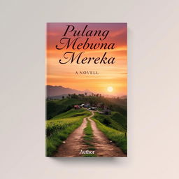 A book cover design for a novel titled 'Pulang ke Mereka'