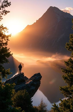 A serene and powerful landscape, symbolizing leadership
