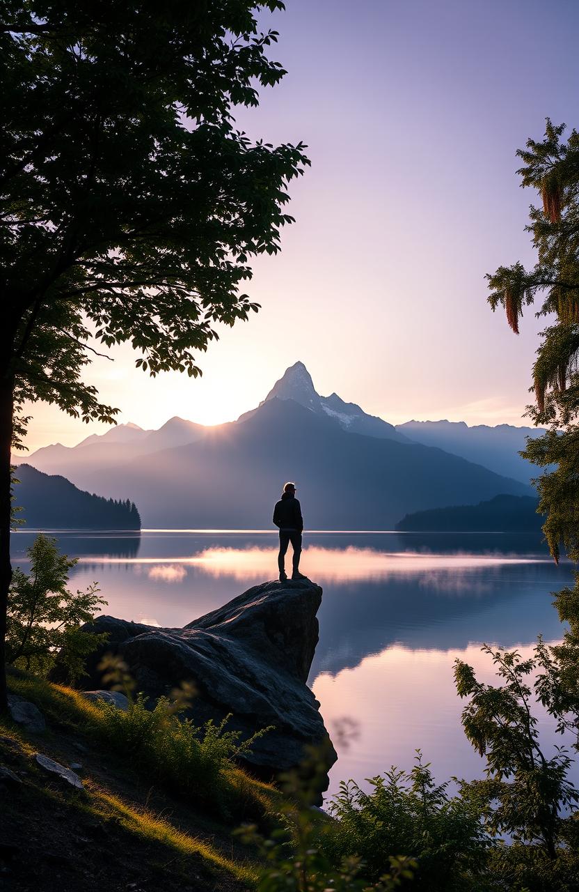 A serene and powerful landscape, symbolizing leadership