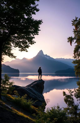 A serene and powerful landscape, symbolizing leadership