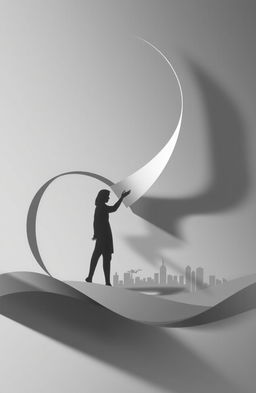 A conceptual image representing the theme of leadership, depicted through abstract forms and grey shades
