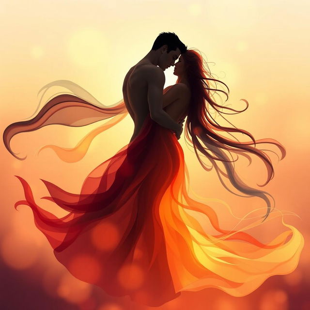 An abstract representation of sexual relationships showcasing intimacy and connection without explicit sexual acts