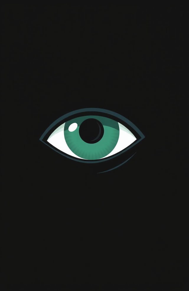 A minimalist book cover featuring a gigantic eye monster as the central focus