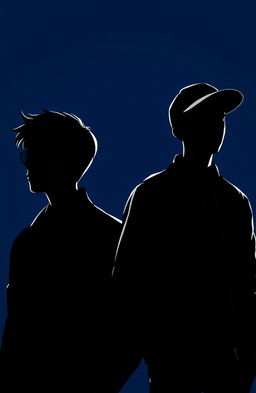 A majestic school silhouette against a dark blue background