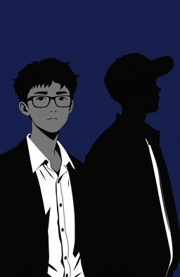 A majestic school silhouette against a dark blue background