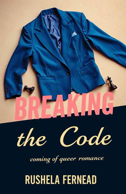 A vintage 90's aesthetic book cover for 'Breaking the Code' by Rushela Fernando