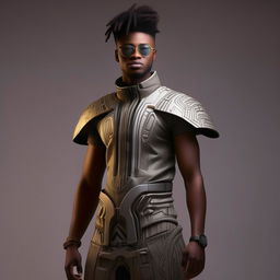 male in futuristic casual Igbo attire